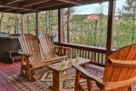 Mountain views to enjoy while relaxing on the deck